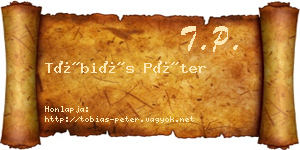 Tóbiás Péter névjegykártya